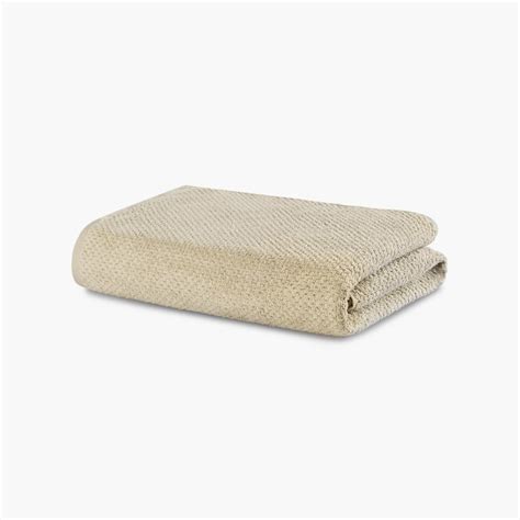 Buy SPACES Swift Dry Beige Textured Cotton Bath Towel - 75x150cm from ...