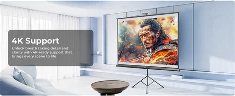 Zebronics Tripod Projector Screen, 213 cm (84 Inch), 4K Support ...