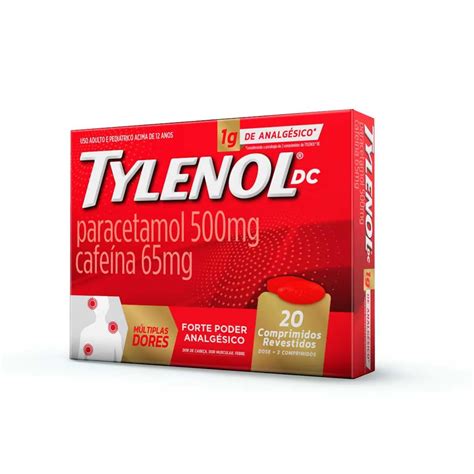 Tylenol DC Múltiplas Dores 500mg + 65mg comprimidos - preço e bula ...