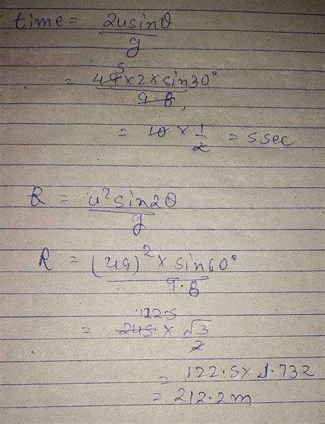 a stone is thrown from the horizontal ground at an angle of projection ...