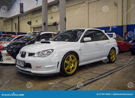 White Subaru Impreza WRX STI Hawkeye in the Elite Showcase Editorial Photo - Image of japan ...