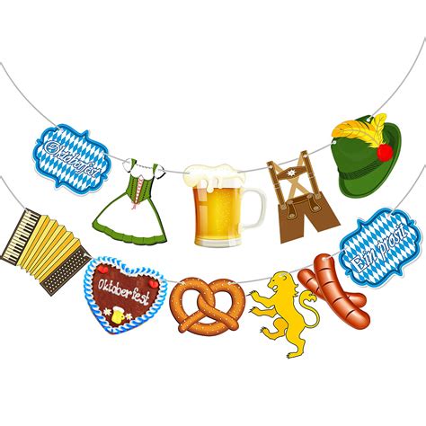Blulu Oktoberfest Flag Banner Bavarian German Party Bunting Garland ...