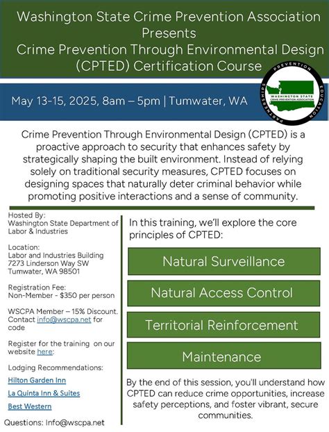 Crime Prevention Through Environmental Design (CPTED) Certification ...