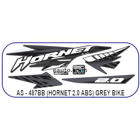 Graphics Sticker Set for Honda Hornet 2.0 | ABS | Grey Vehicle | Both