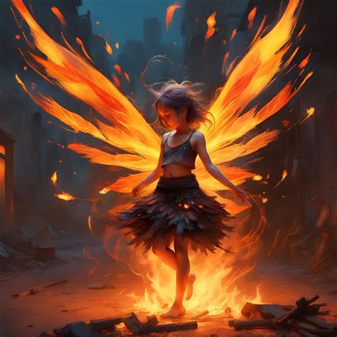 Fire Faerie: 2 - AI Generated Artwork - NightCafe Creator