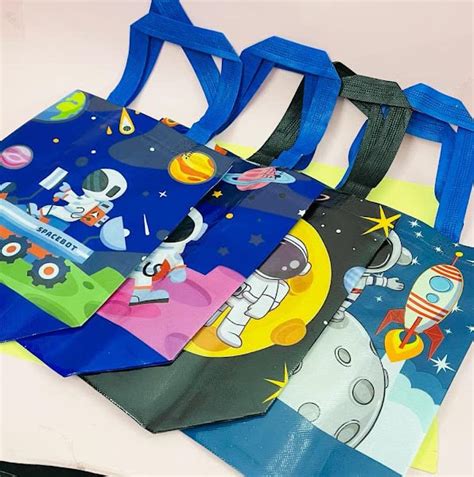 AMANVANI Space Gift Carry Bags - Medium Size Cartoon Theme Party ...
