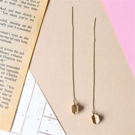 Prism Threader Pull-out Drop Earrings - Gold – Salty Accessories