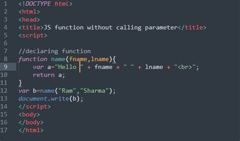 Sample Form of JavaScript Function 的图像结果