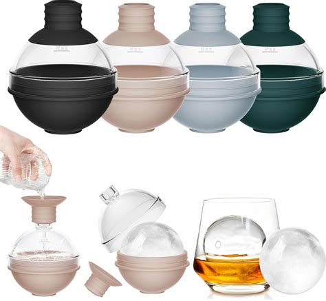 Amazon.com: Large Ice Ball Molds for Whiskey & Cocktails with Funnel ...