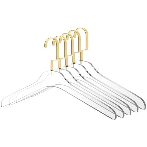 Quality Clear Acrylic Lucite Coat Suit Hangers – 5-Pack, 15" Junior ...