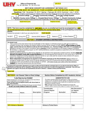UHV Consortium Agreement 2017 - Fill and Sign Printable Template Online