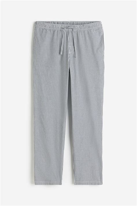 Regular Fit pyjama bottoms - Dark grey/Striped - Men | H&M IN