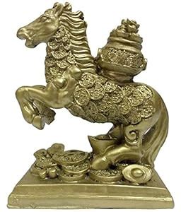 Astroghar Feng Shui Horse with Wealth Pot for Victory and Luck : Amazon ...