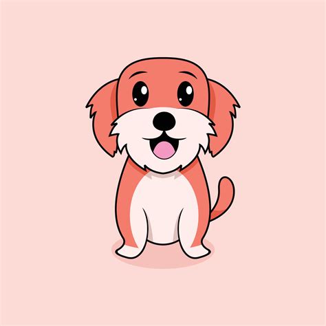 Simple minimalist cute dog cartoon illustration drawing Premium Vector 6940182 Vector Art at ...