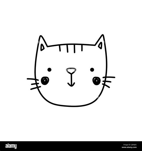 Simple Cat Face Drawings