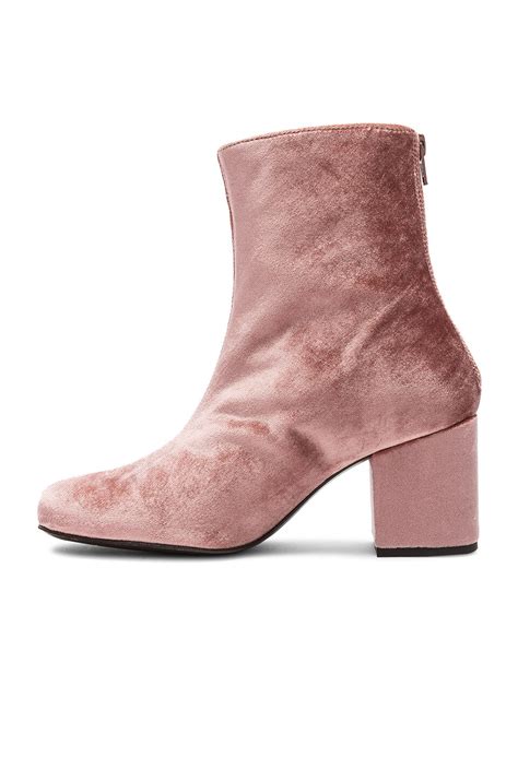 Free People Velvet Cecile Bootie in Rose | REVOLVE