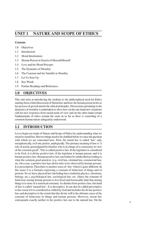 Nature and Scope of Ethics: An Introduction to Moral Philosophy - Studocu