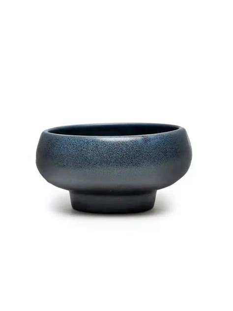 Shilpkara 'Blue Black Rust' Ceramic Katori Breakfast Serving Bowls 320 ...