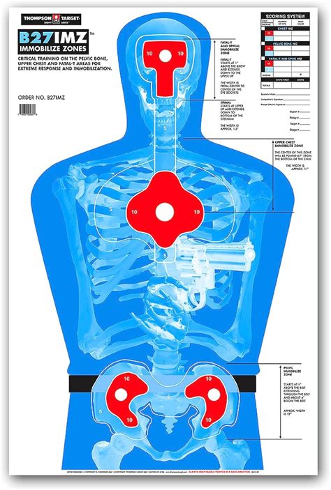 ThompsonTarget B27-IMZ Silhouette with Human Anatomy Immobilize India ...