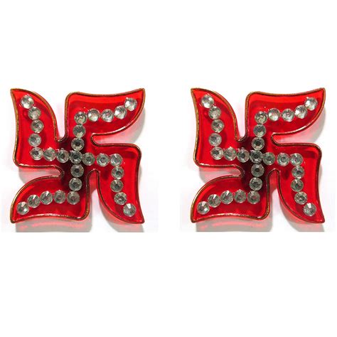 Buy Hand Crafted Designer Red Swastik (Auspicious Hindu Symbol) - Stone ...