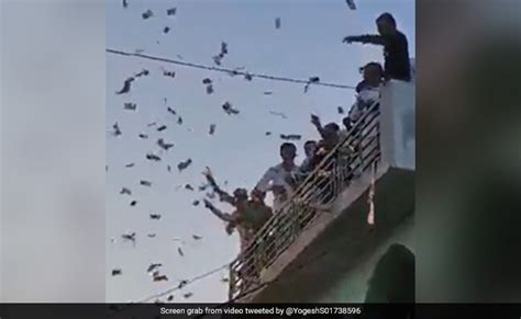 VIDEO: 500 And 100 Rupee Notes Showered At The Wedding Of Former ...