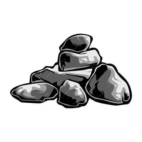 Premium Vector | Illustrator Stock Vector Pile of Rocks