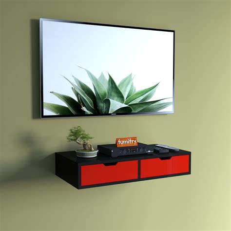 Furnifry Wall Mounted 2 Tier TV Entertainment Unit/Table Storage ...