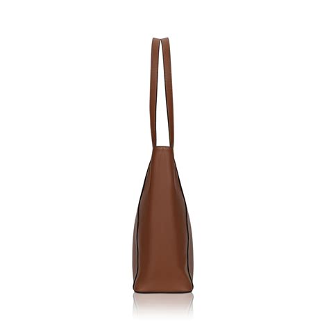 Brown Wavy Stitch Tote