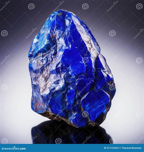 A Shiny Lapis Lazuli Nugget With A Deep Blue Hue And Glossy Surface ...