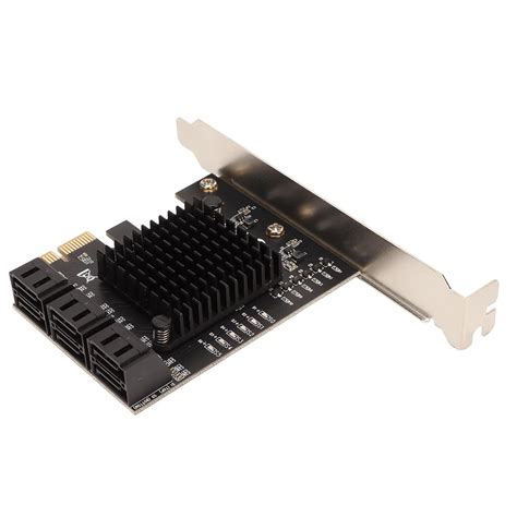 PCIE SATA Expansion Card, 6Gbps Transfer Rate PCIE 3.0 to 6 Ports SATA ...