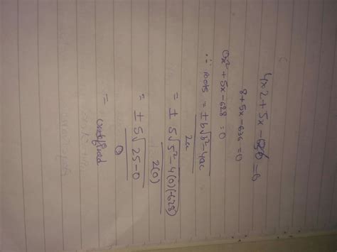 4x2+5x-636=0 solve by quadratic formula - Brainly.in
