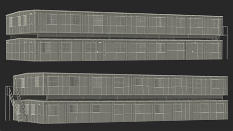 Prefabricated Modular Office Two Story Building 3D | 3D Molier ...