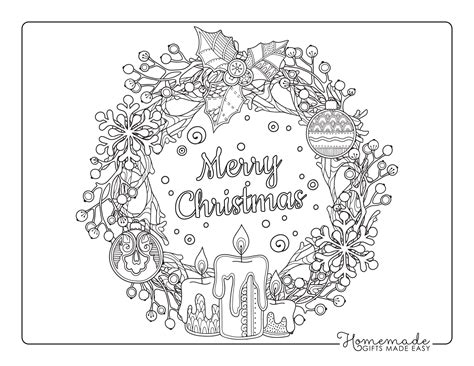 Xmas Colouring Pages For Adults