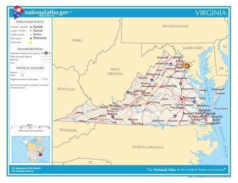 Printable Virginia Map