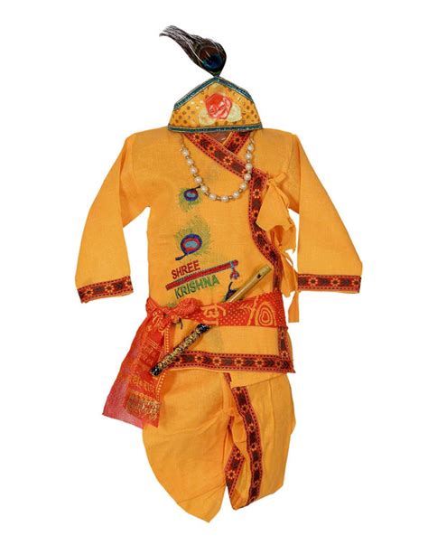 Ahhaaaa Krishna Dress Mor Pankh Handicraft Kurta with Dhoti Pant for ...