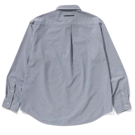 BAPE OXFORD LONG SLEEVE TEE SKY BLUE