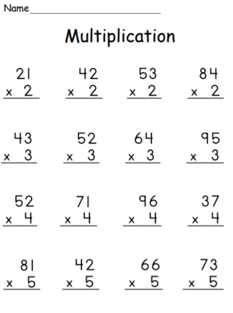 Image result for 2 Digit by 1 Digit Multiplication