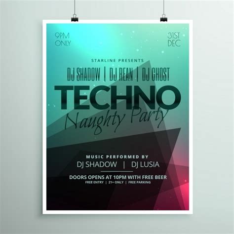 Party poster with geometric shapes | Free Vector