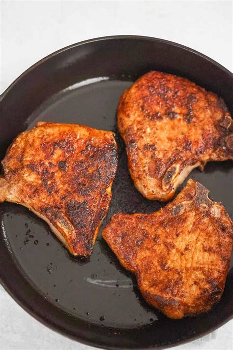 Pan Seared Pork Chops (Super Juicy) - Cooked by Julie