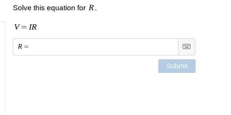 Solve this equation for R - Brainly.in