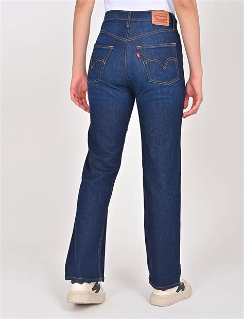 Women's Blue Ribcage Straight Fit High Rise Jeans – Levis India Store