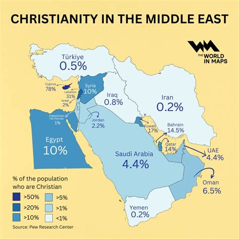 Christianity in The Middle East - Brilliant Maps