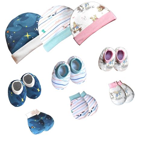 VParents Baby Mittens Caps Gloves and Booty Combo for Unisex Booty Set ...