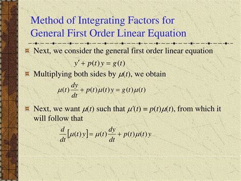 Image result for Integrating Factor Example