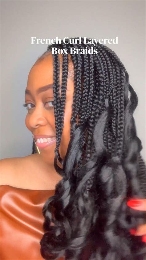 French Curl Box Braids Tutorial 的图像结果