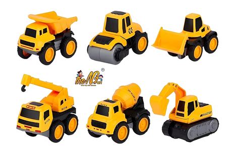 The Ng Art Construction Vehicles Set, 6 Pack Diy Take Apart Toys ...
