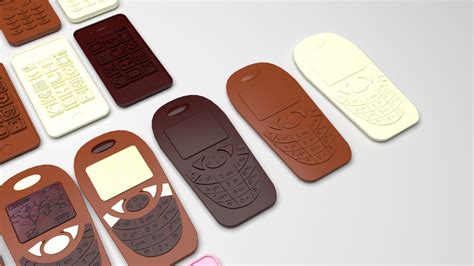 Chocolate Cell Phones Set 3D model - TurboSquid 1821637