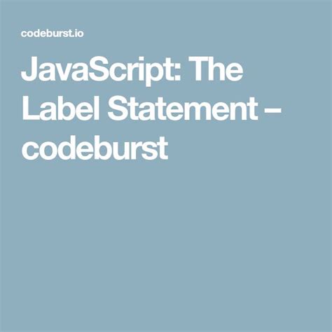 Image result for Label Statement JavaScript