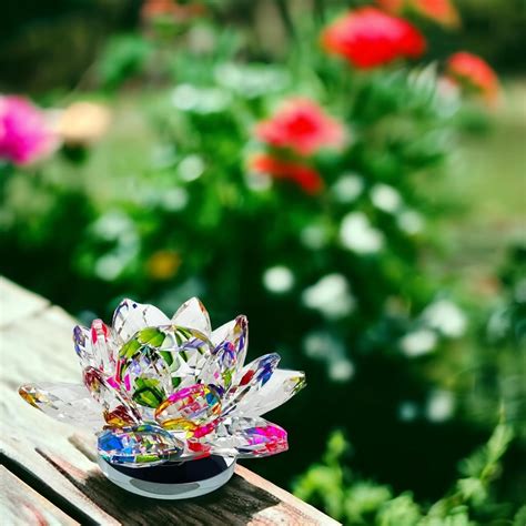 Buy SAUDEEP INDIA Feng Shui Crystal Lotus Flower Vastu Item ...