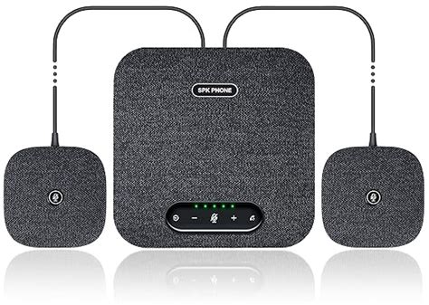 Conference Speaker and Microphone, 4 Mics + 2 ext. Mics, 360°Voice ...